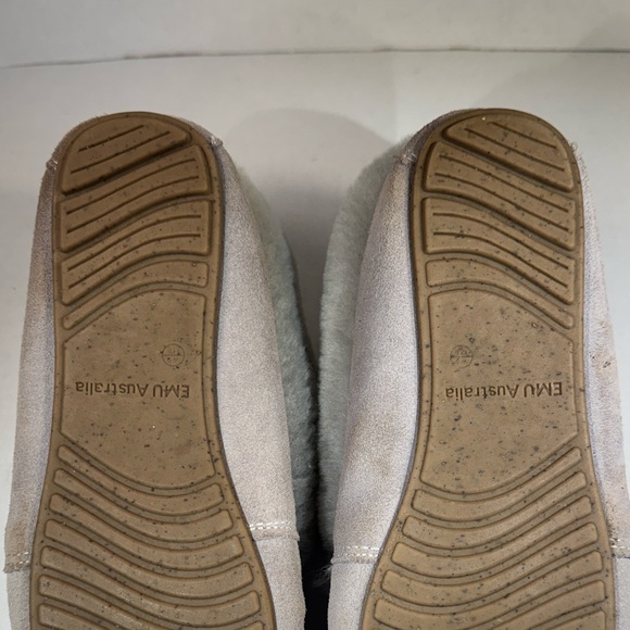 Emu of Australia Anthropologie Suede Sherling Slippers Moccasins Boots Women’s 9 - Picture 16 of 16
